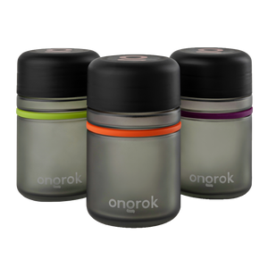 Ongrok Child Resistant Glass Storage Jar, 3 pack x 180ml each